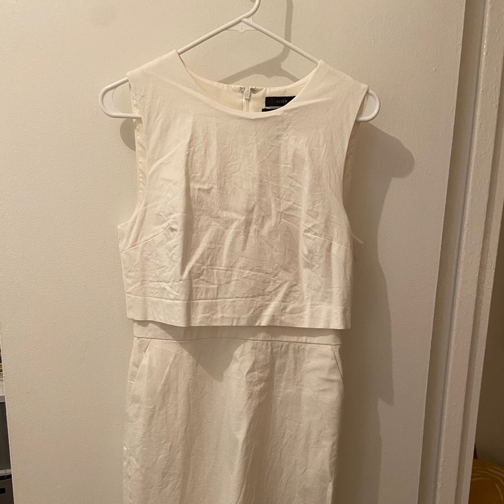 Jcrew white sheath dress